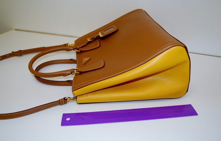 Prada - Saffiano Lux Top Handle Caramel