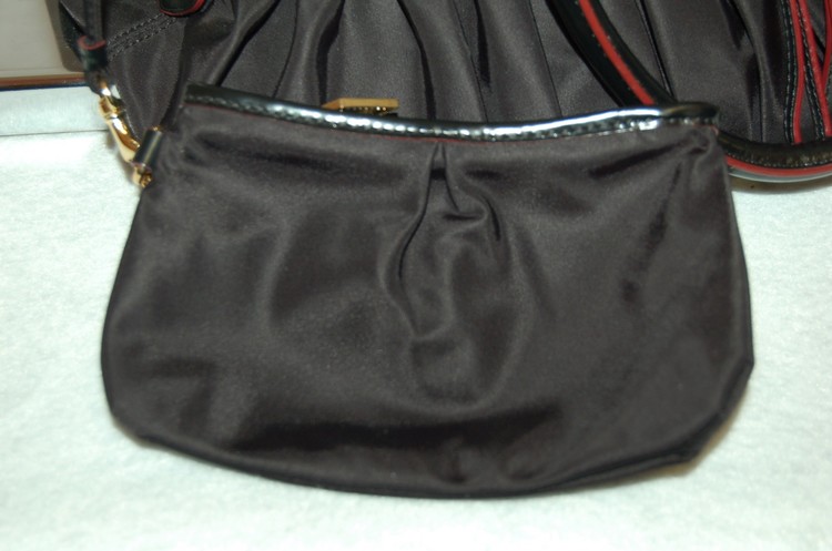 MZ Wallace Bedford Bianca Black Nylon w. Leather Trims Shoulder