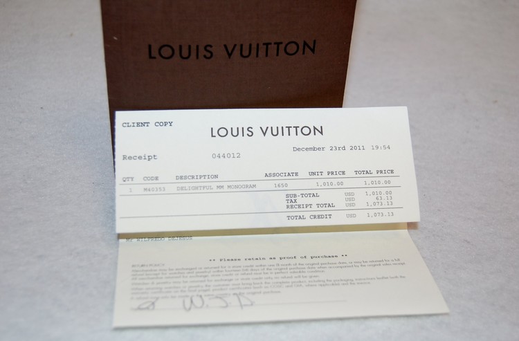 Louis Vuitton Monogram Canvas Delightful MM Bag