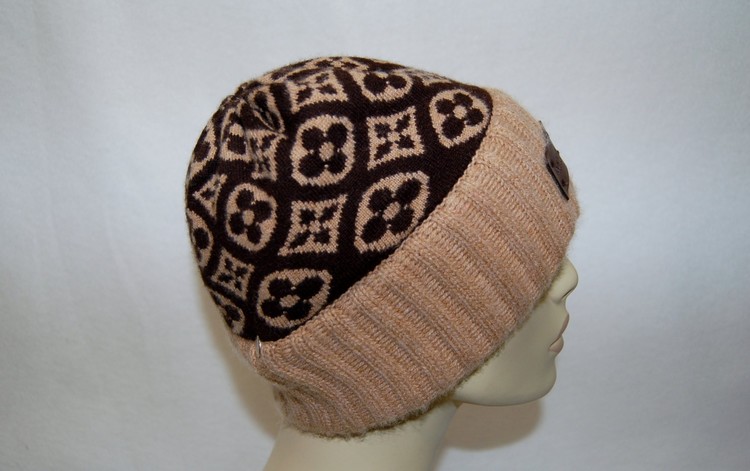 Louis Vuitton Knitted Hat Cashmere Brown Monogram Beanie