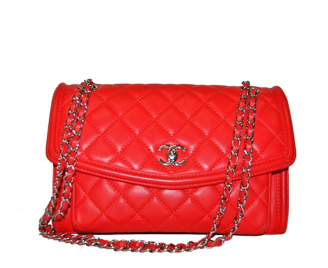 CHANEL Lambskin Quilted Large Geometric Flap Bag