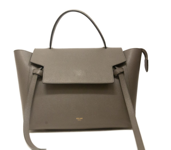 Celine Mini Belt Bag in Grained Calfskin in Grey