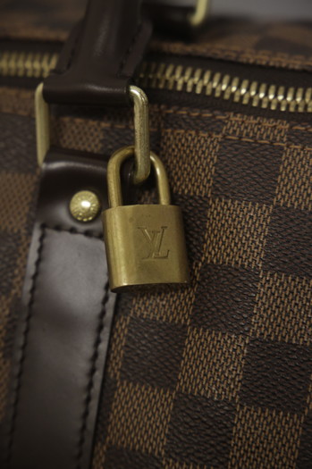 Louis Vuitton Damier Ebene Keepall Bandouliere 55 Duffel Bag