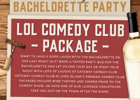 comedy club bachelorette party transportation on long island