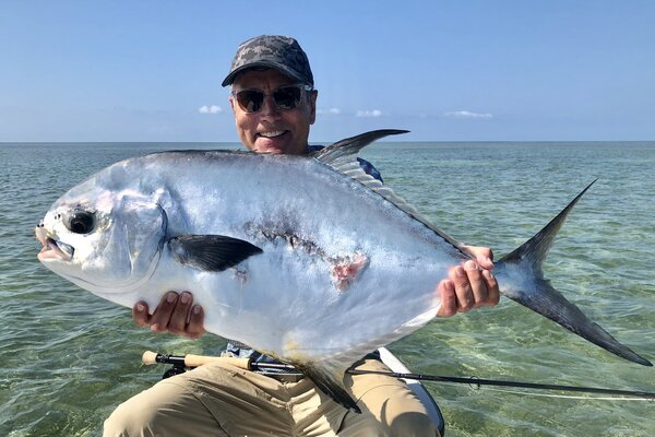 Permit replica taxidermy fish mount
