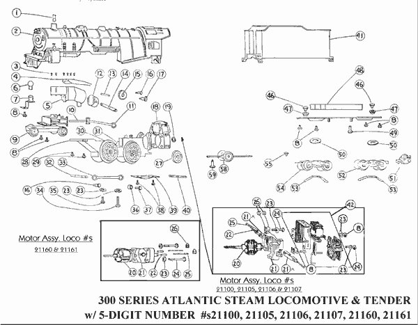 American Flyer 300 Series 4-4-2 Atlantic Locomotive
