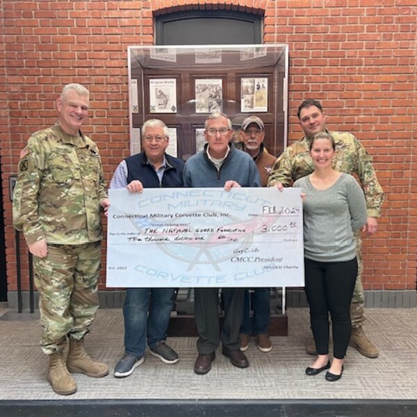 Connecticut Military Corvette Club, Check Presentation, February 15, 2024