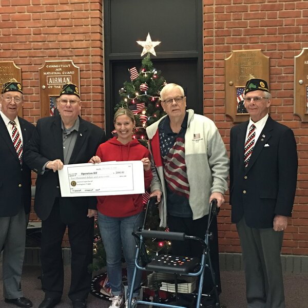 American Legion Post 187 makes a donation to Operation ELF, December 13, 2018.