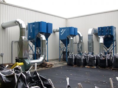 Three Centralized Dust Collection Systems For Graphite Machining Projects.