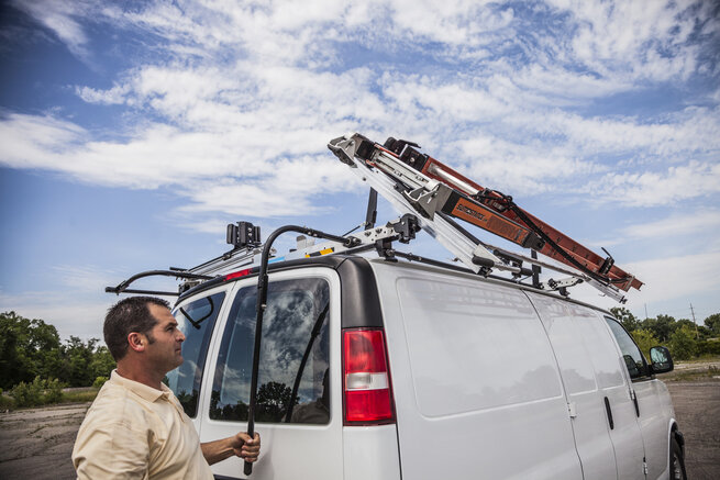 Adrian Steel Drop Down Ladder Rack