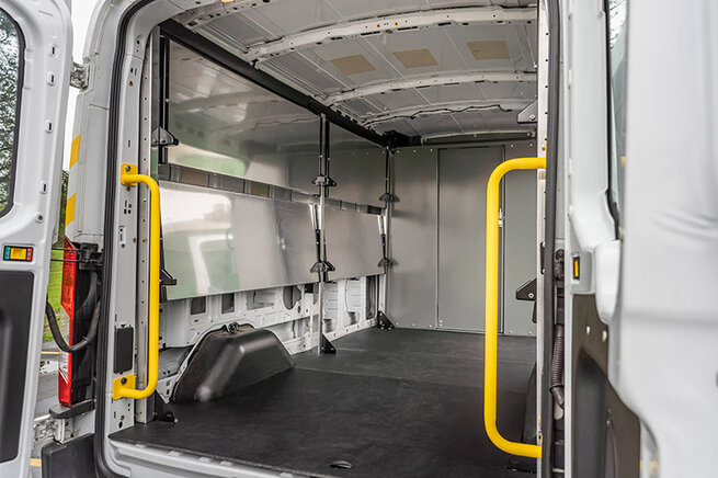 Delivery Van Folding Shelves