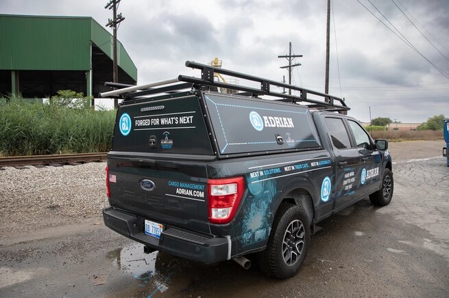 Adrian Load Runner Rack on Truck Cap