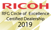 Savin RFG Circle of Excellence Certified Dealership 2018 Logo