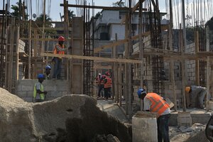 First floor construction.