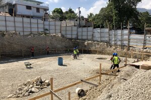 4-9-19 building footprint, hole for support pier.