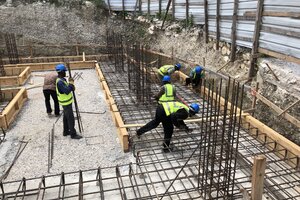 5-21-19  Rebar for side wall going in .