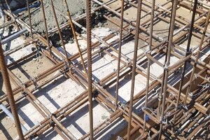 Safety ties at all re-bar intersections, assuring integrity during the pour.